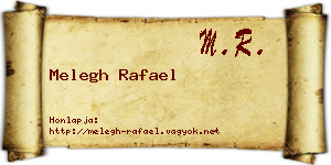 Melegh Rafael névjegykártya